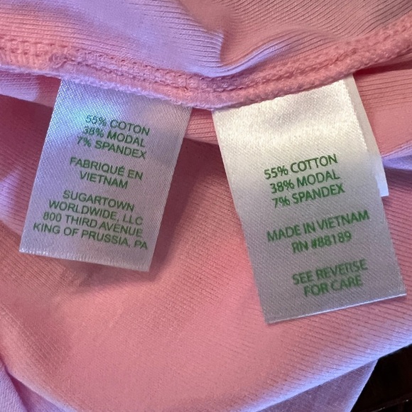 LILY PULITIZER Sirah Knit 3/4 Sleeve Top Ruched Sleeves in Light Pink XS - Picture 5 of 6